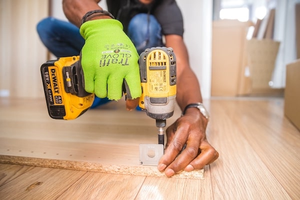 handyman working with drill